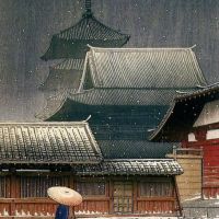 Hasui Kawase Tennoji Temple In Osaka 1927