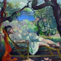 Henri Charles Manguin The Nap The Rocking Chair Jeanne Ca. 1905 Hand Painted Reproduction