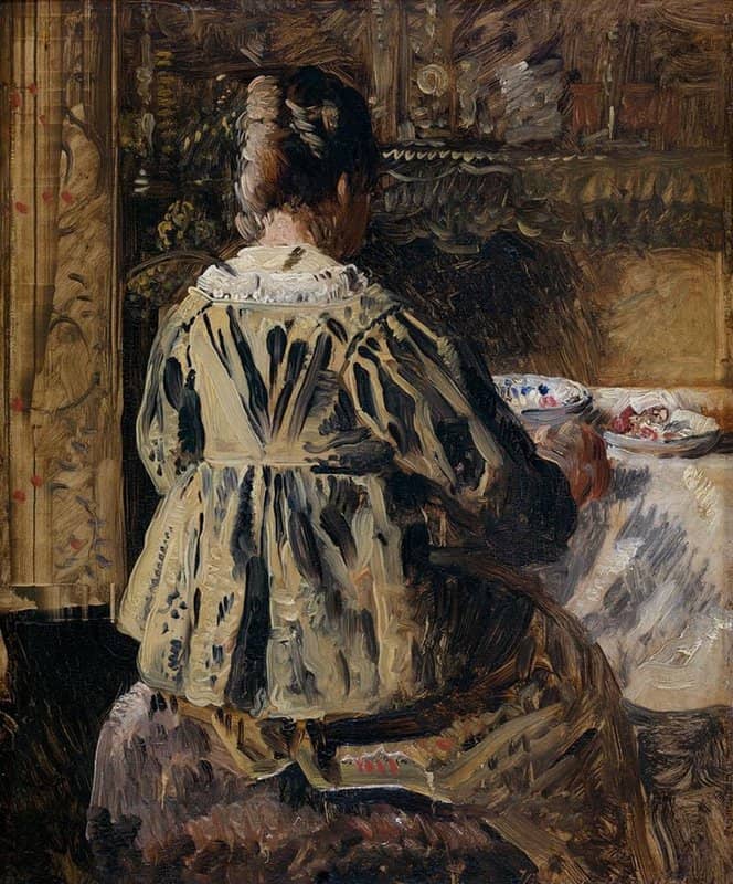 Henri De Braekeleer The Meal Or Woman Seen From The Back 1885 museum quality