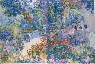 art oil painting reproduction of  Henri Edmond Cross Afternoon In The Garden 1904 museum quality handmade