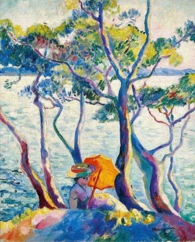 art oil painting reproduction of  Henri Manguin Jeanne With An Umbrella Cavaliere 1906 museum quality handmade