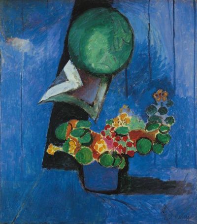art oil painting reproduction of  Henri Matisse Flowers And Ceramic Plate 1913 museum quality handmade