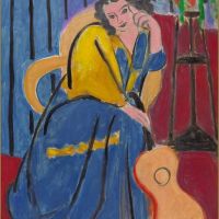 Henri Matisse Girl In Yellow And Blue With Guitar - 1939
