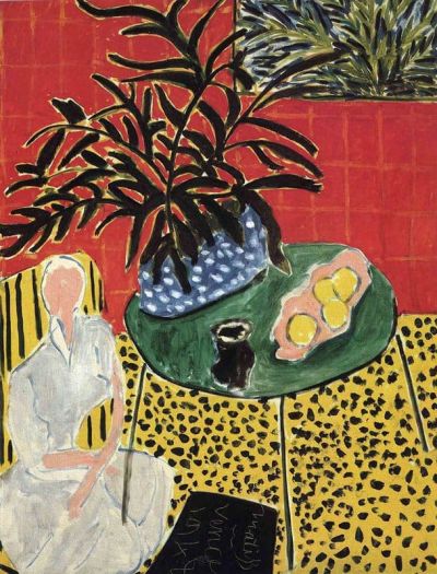art oil painting reproduction of  Henri Matisse Interior With Black Fern 1948 museum quality handmade