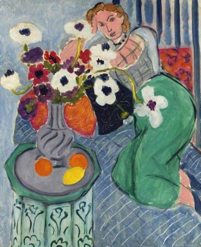 art oil painting reproduction of  Henri Matisse Odalisque Harmony In Blue 1937 museum quality handmade