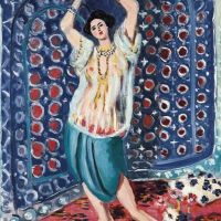 Henri Matisse Odalisque With Tambourine Harmony In Blue 1926