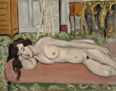 art oil painting reproduction of  Henri Matisse Reclining Nude On Pink Couch 1919 museum quality handmade