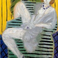 Henri Matisse Woman On A Sofa Yellow And Blue Background 1936