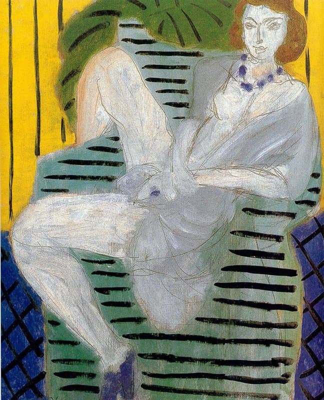 Henri Matisse Woman On A Sofa Yellow And Blue Background 1936 museum quality