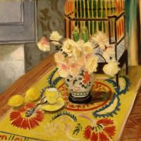 Henri Matisse Yellow Roses With Cage Of Parakeets 1924