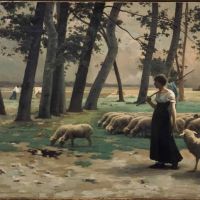 Henry Lerolle Shepherdess With Flock artwork on canvas