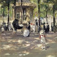 Herbert James Gunn Le Petit Caf Tuileries Paris 1913