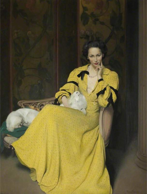Herbert James Gunn Pauline In The Yellow Dress - 1944 museum quality