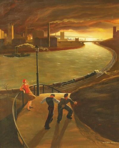 art oil painting reproduction of  Herbert Von Reyl-hanisch Duel 1932 museum quality handmade