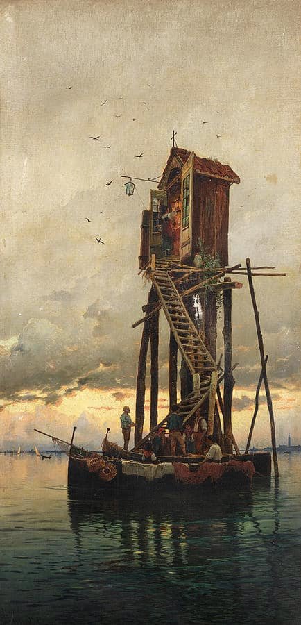Hermann Corrodi Italian Attending To The Shrine museum quality