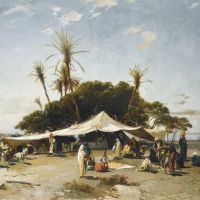 Hermann David Salomon Corrodi A Camp In The Desert