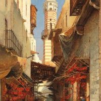 Hermann David Salomon Corrodi A Market In Cairo