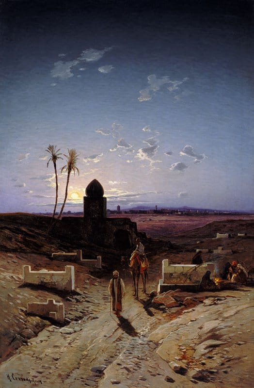Hermann David Salomon Corrodi Bringing The Camel Home museum quality