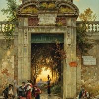Hermann David Salomon Corrodi Door At The Vialla Cavalieri