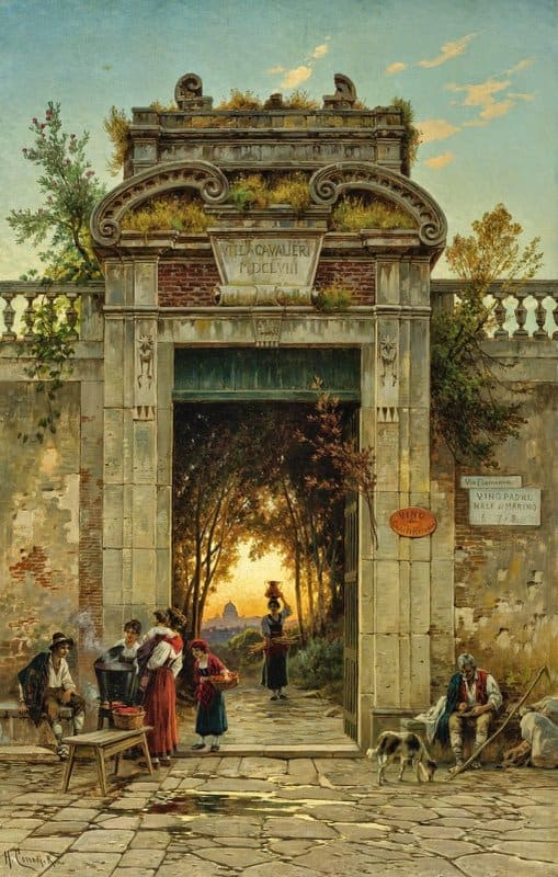 Hermann David Salomon Corrodi Door At The Vialla Cavalieri museum quality