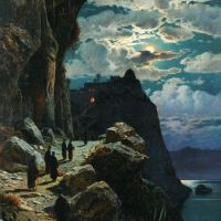 Hermann David Salomon Corrodi Nocturnal Ascent On Mount Athos 1905