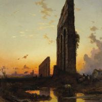 Hermann David Salomon Corrodi Ruins In The Roman Campagna