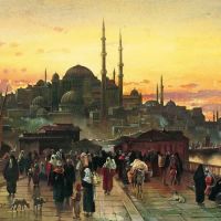Hermann David Salomon Corrodi The Golden Horn Galata Bridge Constantinople