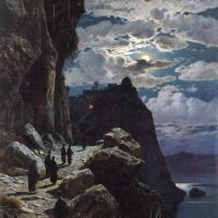 Hermann David Salomon Corrodi Walk Of The Monks To The Mountain Monastery Athos - 1905