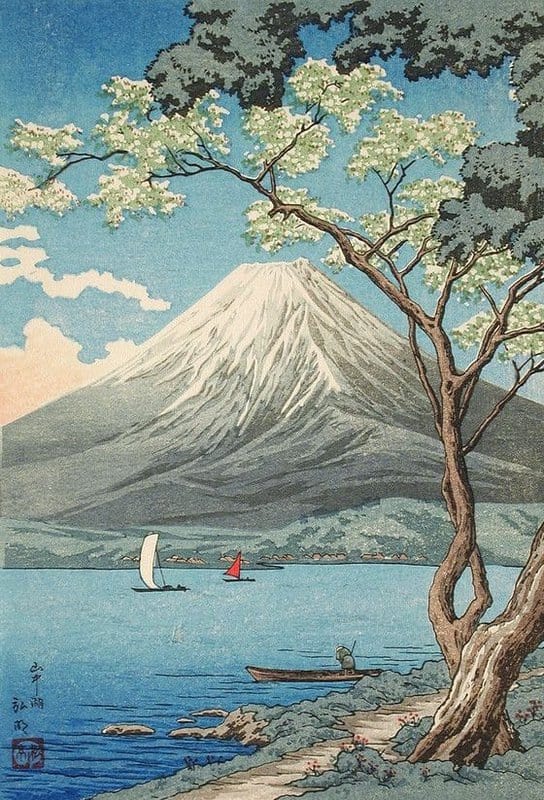 Hiroaki Takash Mont Fuji From Lake Yamanaka Before 1936 museum quality