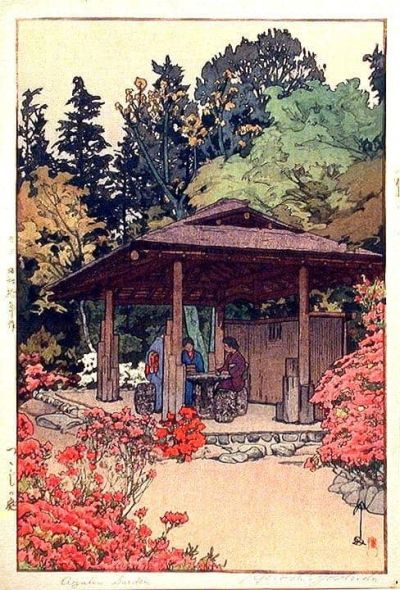 art oil painting reproduction of  Hiroshi Yoshida Azalea Garden 1936 museum quality handmade