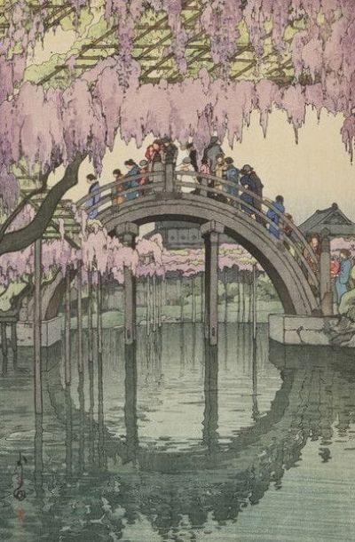 art oil painting reproduction of  Hiroshi Yoshida Kameido Bridge 1927 museum quality handmade