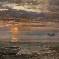 Holger Henrik Herholdt Drachmann Sunset On A January Day In Skagen 1907