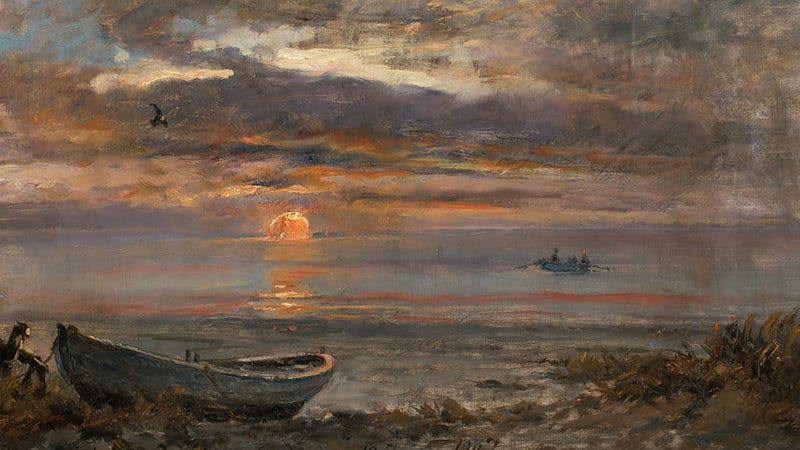 Holger Henrik Herholdt Drachmann Sunset On A January Day In Skagen 1907 museum quality