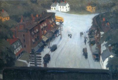 art oil painting reproduction of  Hopper American Village museum quality handmade