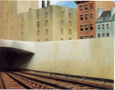 Hopper Approaching A City Hand Painted Reproduction