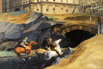 art oil painting reproduction of  Hopper Bridle Path 1939 museum quality handmade