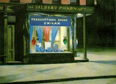 art oil painting reproduction of  Hopper Drug Store museum quality handmade