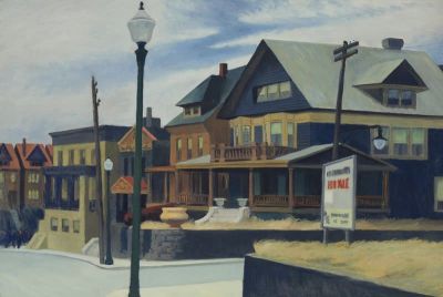 art oil painting reproduction of  Hopper East Wind Over Weehawken museum quality handmade