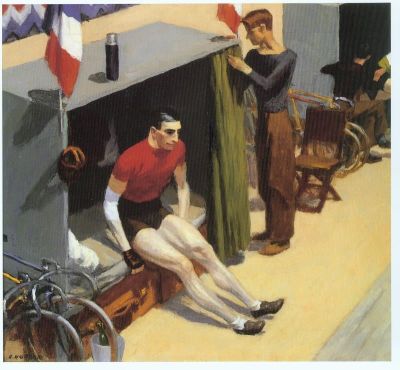 art oil painting reproduction of  Hopper French Six Day Bicycle Rider museum quality handmade