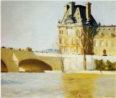 art oil painting reproduction of  Hopper Le Pont Royal museum quality handmade