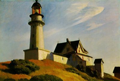 art oil painting reproduction of  Hopper Lighthouse At Two Lights museum quality handmade