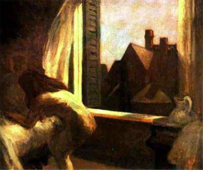 art oil painting reproduction of  Hopper Moonlight Interior museum quality handmade