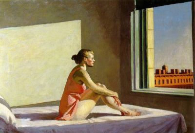 art oil painting reproduction of  Hopper Morning Sun museum quality handmade