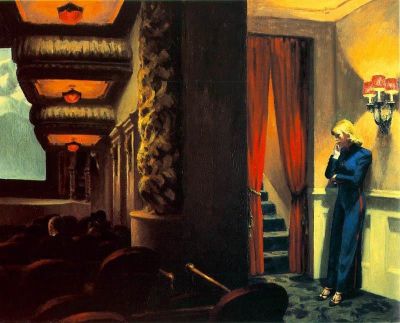 art oil painting reproduction of  Hopper New York Movie 1939 museum quality handmade