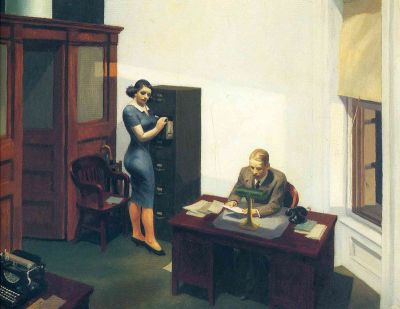 art oil painting reproduction of  Hopper Office At Night museum quality handmade