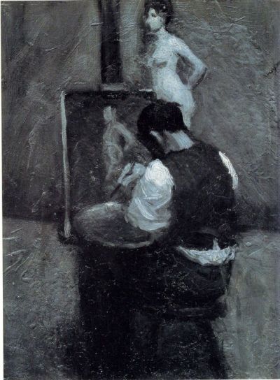 art oil painting reproduction of  Hopper Painter And Model museum quality handmade
