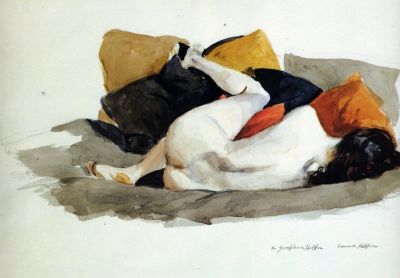 art oil painting reproduction of  Hopper Reclining Nude museum quality handmade