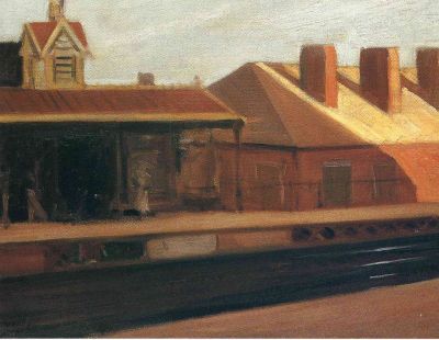 art oil painting reproduction of  Hopper The El Station museum quality handmade