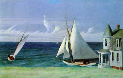 art oil painting reproduction of  Hopper The Lee Shore museum quality handmade