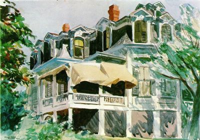 art oil painting reproduction of  Hopper The Mansard Roof museum quality handmade